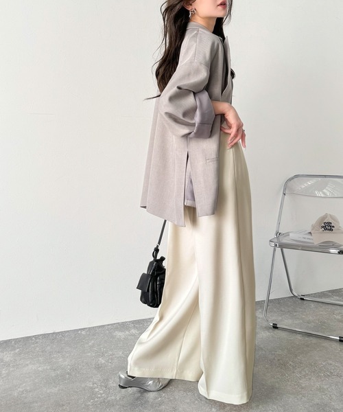 classicalelf（クラシカルエルフ）の「上品なシルエットの優秀パンツ♪サイドベルトハイウエスト2タックワイドパンツ（その他パンツ・レディース・ベージュ/アイボリー/ブラック・X-LARGE/SMALL/MEDIUM/LARGE）」の20枚目の写真