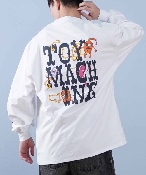 TOY　MACHINE（トイ　マシーン）の「【ムラサキスポーツ限定】TOY MACHINE/トイマシーン ロンT/長袖Tシャツ ビックシルエット バックプリント MTMPFLT3（Tシャツ/カットソー・メンズ・ブラック/ホワイト・XL/L/M）」の2枚目の写真