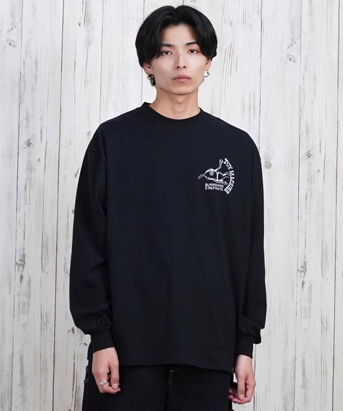 TOY　MACHINE（トイ　マシーン）の「【ムラサキスポーツ限定】TOY MACHINE/トイマシーン ロンT/長袖Tシャツ ビックシルエット バックプリント MTMPFLT3（Tシャツ/カットソー・メンズ・ブラック/ホワイト・XL/L/M）」の10枚目の写真