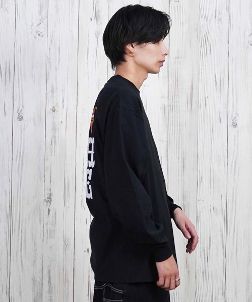 TOY　MACHINE（トイ　マシーン）の「【ムラサキスポーツ限定】TOY MACHINE/トイマシーン ロンT/長袖Tシャツ ビックシルエット バックプリント MTMPFLT3（Tシャツ/カットソー・メンズ・ブラック/ホワイト・XL/L/M）」の13枚目の写真