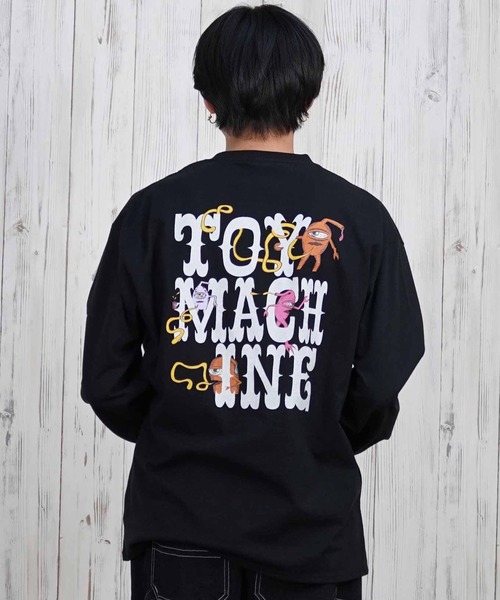 TOY　MACHINE（トイ　マシーン）の「【ムラサキスポーツ限定】TOY MACHINE/トイマシーン ロンT/長袖Tシャツ ビックシルエット バックプリント MTMPFLT3（Tシャツ/カットソー・メンズ・ブラック/ホワイト・XL/L/M）」の12枚目の写真