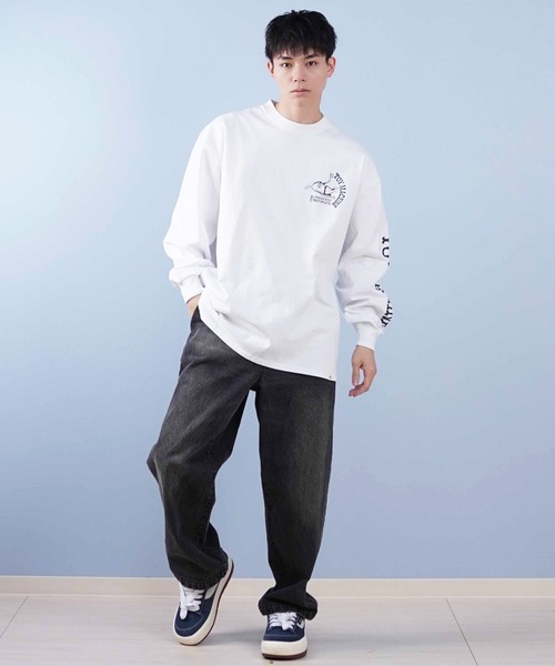 TOY　MACHINE（トイ　マシーン）の「【ムラサキスポーツ限定】TOY MACHINE/トイマシーン ロンT/長袖Tシャツ ビックシルエット バックプリント MTMPFLT3（Tシャツ/カットソー・メンズ・ブラック/ホワイト・XL/L/M）」の7枚目の写真