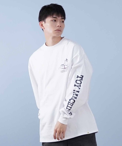 TOY　MACHINE（トイ　マシーン）の「【ムラサキスポーツ限定】TOY MACHINE/トイマシーン ロンT/長袖Tシャツ ビックシルエット バックプリント MTMPFLT3（Tシャツ/カットソー・メンズ・ブラック/ホワイト・XL/L/M）」の3枚目の写真
