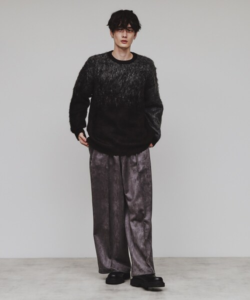 tk.TAKEO KIKUCHI（ティーケータケオキクチ）の「◆シャギーニットプルオーバー（ニット/セーター・メンズ・ブラック/ダークグリーン/オフホワイト/ブラック系/ダークグリーン系/ワイン系1・01/02/03）」の21枚目の写真