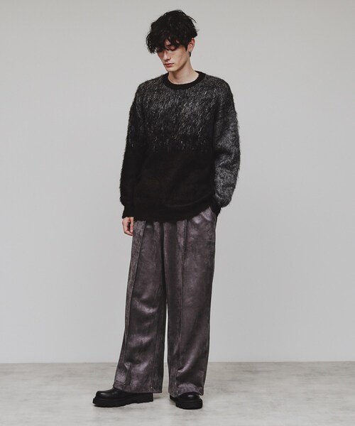 tk.TAKEO KIKUCHI（ティーケータケオキクチ）の「◆シャギーニットプルオーバー（ニット/セーター・メンズ・ブラック/ダークグリーン/オフホワイト/ブラック系/ダークグリーン系/ワイン系1・01/02/03）」の20枚目の写真