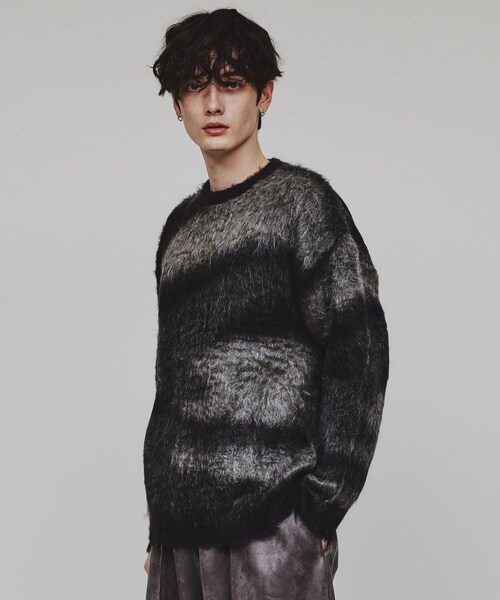 tk.TAKEO KIKUCHI（ティーケータケオキクチ）の「◆シャギーニットプルオーバー（ニット/セーター・メンズ・ブラック/ダークグリーン/オフホワイト/ブラック系/ダークグリーン系/ワイン系1・01/02/03）」の14枚目の写真