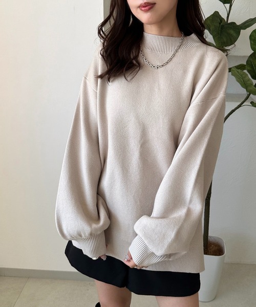 apres jour mignon(アプレジュールミニョン)の「ボトルネックニット【ZOZOTOWN限定アイテム】(ニット/セーター・レディース・ボルドー/アイボリー/ブラック・X-LARGE/フリー)」の6枚目の写真