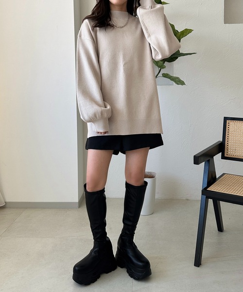 apres jour mignon(アプレジュールミニョン)の「ボトルネックニット【ZOZOTOWN限定アイテム】(ニット/セーター・レディース・ボルドー/アイボリー/ブラック・X-LARGE/フリー)」の9枚目の写真