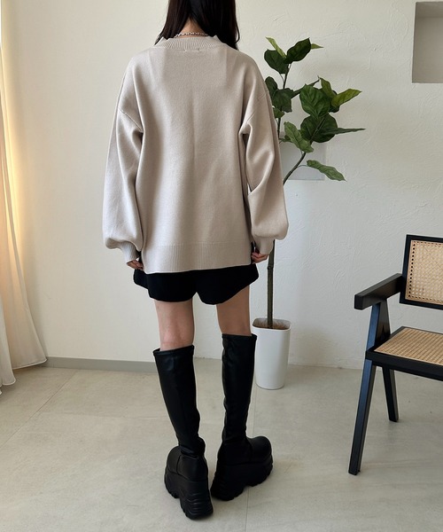 apres jour mignon(アプレジュールミニョン)の「ボトルネックニット【ZOZOTOWN限定アイテム】(ニット/セーター・レディース・ボルドー/アイボリー/ブラック・X-LARGE/フリー)」の11枚目の写真