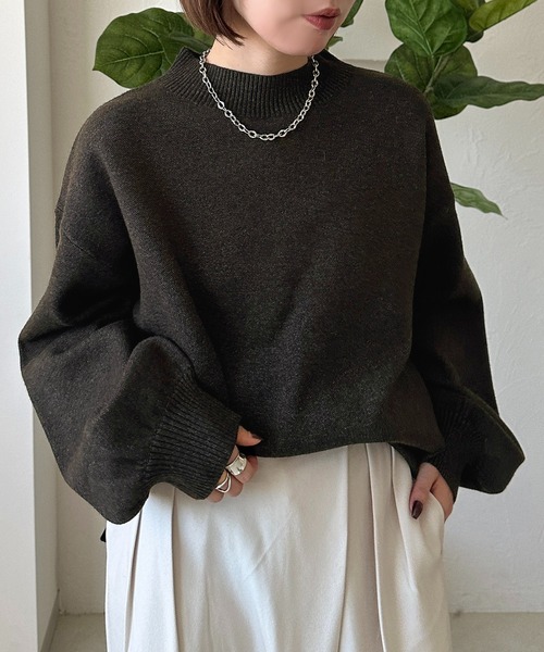 apres jour mignon(アプレジュールミニョン)の「ボトルネックニット【ZOZOTOWN限定アイテム】(ニット/セーター・レディース・ボルドー/アイボリー/ブラック・X-LARGE/フリー)」の13枚目の写真