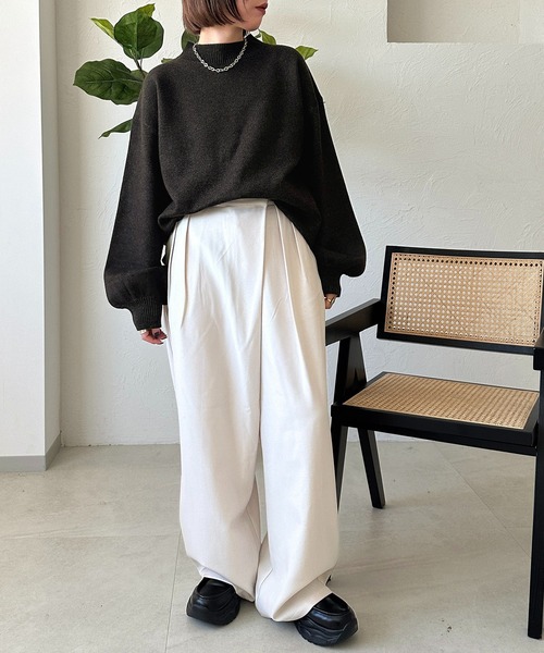 apres jour mignon(アプレジュールミニョン)の「ボトルネックニット【ZOZOTOWN限定アイテム】(ニット/セーター・レディース・ボルドー/アイボリー/ブラック・X-LARGE/フリー)」の17枚目の写真