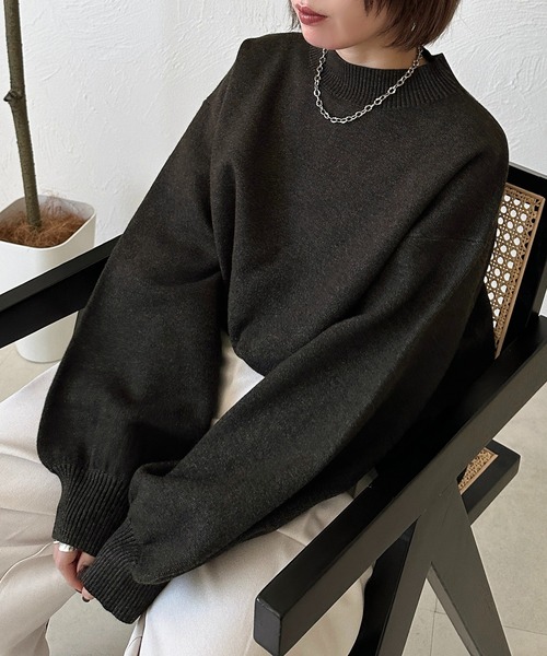 apres jour mignon(アプレジュールミニョン)の「ボトルネックニット【ZOZOTOWN限定アイテム】(ニット/セーター・レディース・ボルドー/アイボリー/ブラック・X-LARGE/フリー)」の19枚目の写真