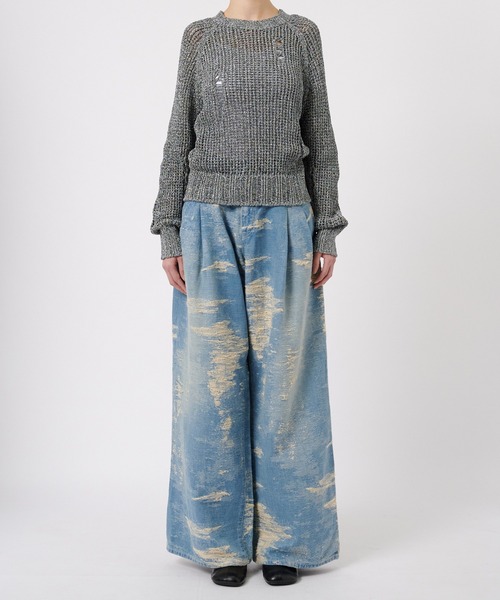 ニット セーター 「ODAKHA/オダカ」shiny seamless knit/メッシュニット レディース ODAKHA/オダカ】shiny seamless knit/メッシュニット（ニット