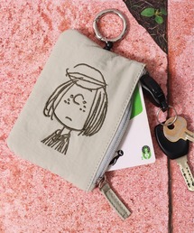 PEANUTS(ピーナッツ)の(ACT)【PEANUTS】フェイス 刺繍 ナイロン パスポーチ(パスケース)
