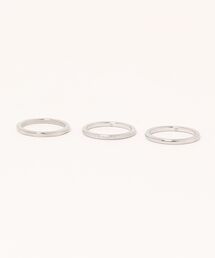 Burner（バーナー）の「【OKUOKU　0909】グリッター ３点セット シンプル リング　 oku-ring-634519063138-2 Nn（リング）」