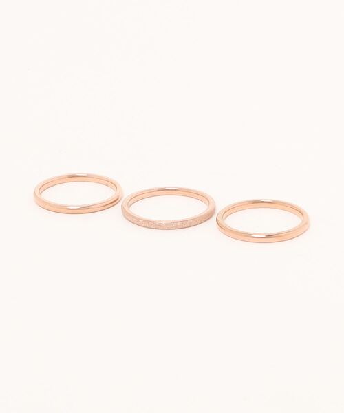 Burner（バーナー）の「【OKUOKU　0909】グリッター ３点セット シンプル リング　 oku-ring-634519063138-2 Nn（リング・レディース・ゴールド/シルバー/ピンクゴールド/その他1/その他2/その他3・US7/US9/US 6/US 8/US 11/US 10/9号/11号/14号/16号/18号）」の7枚目の写真