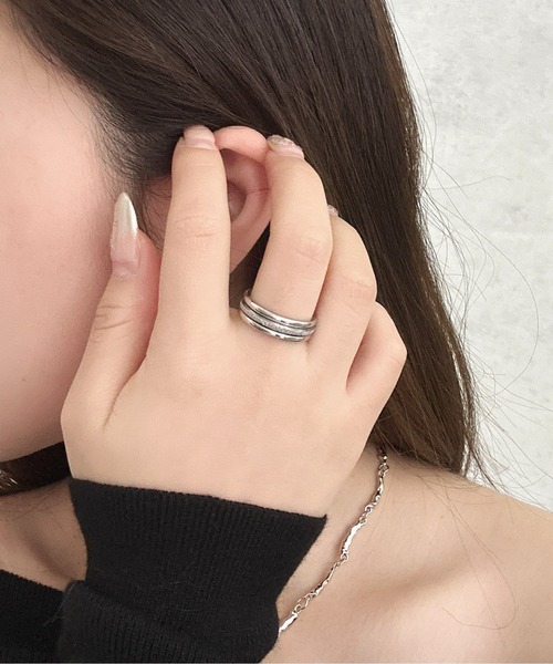 Burner（バーナー）の「【OKUOKU　0909】グリッター ３点セット シンプル リング　 oku-ring-634519063138-2 Nn（リング・レディース・ゴールド/シルバー/ピンクゴールド/その他1/その他2/その他3・US7/US9/US 6/US 8/US 11/US 10/9号/11号/14号/16号/18号）」の16枚目の写真