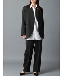 CIS. | CIS． カーブカットジャケット ウォッシャブル ストレッチ ポリエステル 無地 CIS.ジャケット(ノーカラージャケット)