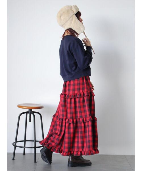 ehka sopo（エヘカソポ）の「刺繍スウェット（Tシャツ/カットソー・レディース・ネイビー/オフホワイト/ピンク/サックスブルー・F）」の19枚目の写真