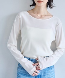 ソフトベロア長袖トップス