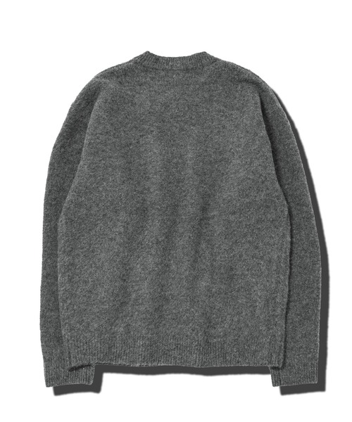 jiggys shop(ジギーズショップ)の「モヘヤ調ジャガードロゴクルーネックニットセーター(ニット/セーター・メンズ・グレー/カーキ/ブラック・X-LARGE/LARGE/MEDIUM)」の6枚目の写真