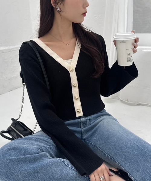 ゴールドボタンカーディガン【WEB限定商品】（カーディガン/ボレロ