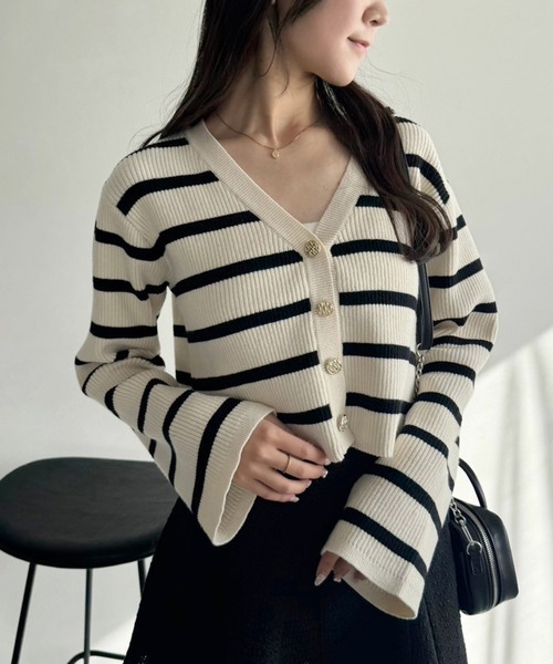 ゴールドボタンカーディガン【WEB限定商品】（カーディガン/ボレロ