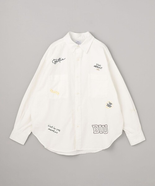 coen(コーエン)の「デニム刺繍オーバーシャツ(シャツ/ブラウス・レディース・コバルトブルー/オフホワイト・M/L)」の15枚目の写真
