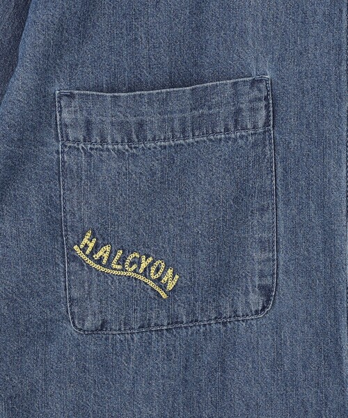 coen(コーエン)の「デニム刺繍オーバーシャツ(シャツ/ブラウス・レディース・コバルトブルー/オフホワイト・M/L)」の22枚目の写真