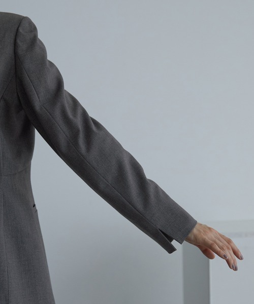 セール】洗える防しわデザインテーラードジャケットプリーツパンツ