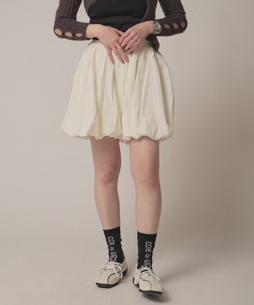 BLANK (ブランク)の「▲Simple Balloon Skirt / シンプルバルーンスカート(スカート・レディース・ベージュ/ナチュラル/ホワイト/ブラック/ピンク・FREE)」の4枚目の写真