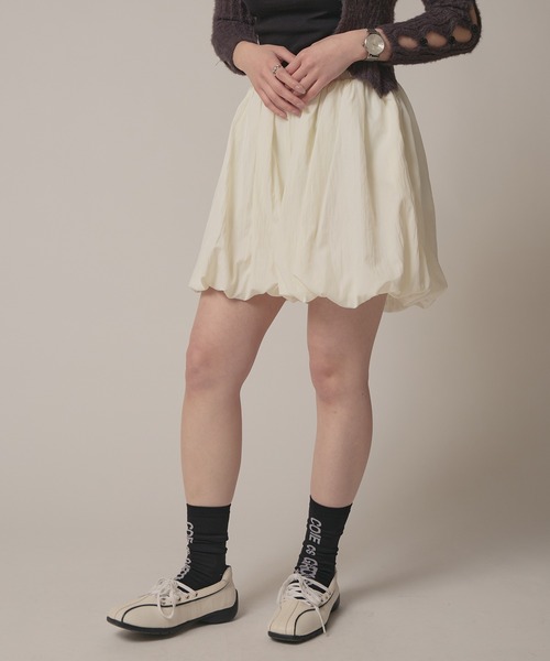BLANK (ブランク)の「▲Simple Balloon Skirt / シンプルバルーンスカート(スカート・レディース・ベージュ/ナチュラル/ホワイト/ブラック/ピンク・FREE)」の19枚目の写真