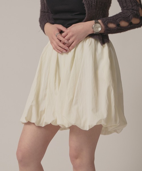 BLANK (ブランク)の「▲Simple Balloon Skirt / シンプルバルーンスカート(スカート・レディース・ベージュ/ナチュラル/ホワイト/ブラック/ピンク・FREE)」の18枚目の写真