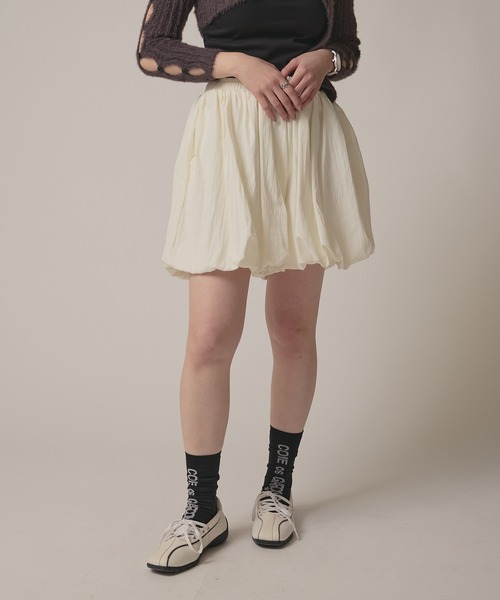 BLANK (ブランク)の「▲Simple Balloon Skirt / シンプルバルーンスカート(スカート・レディース・ベージュ/ナチュラル/ホワイト/ブラック/ピンク・FREE)」の20枚目の写真