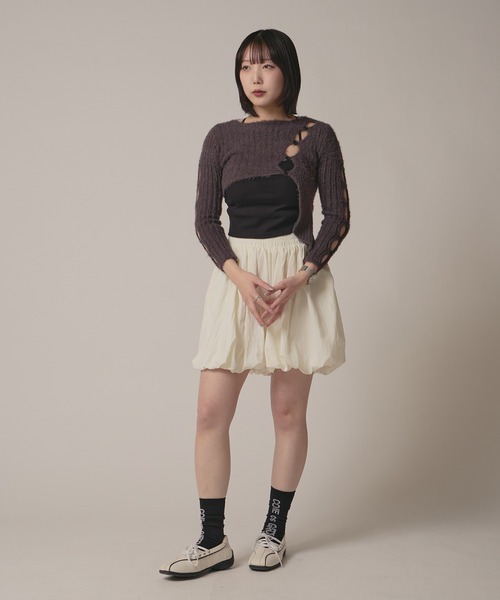 BLANK (ブランク)の「▲Simple Balloon Skirt / シンプルバルーンスカート(スカート・レディース・ベージュ/ナチュラル/ホワイト/ブラック/ピンク・FREE)」の22枚目の写真