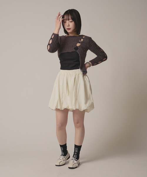 BLANK (ブランク)の「▲Simple Balloon Skirt / シンプルバルーンスカート(スカート・レディース・ベージュ/ナチュラル/ホワイト/ブラック/ピンク・FREE)」の21枚目の写真