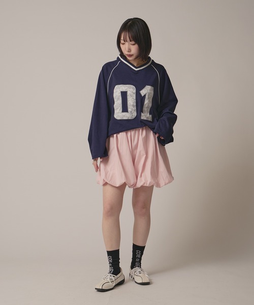 バルーンスカート【Soft Seoul】DOTTED ARGYLE BALLOON SKIRT △Simple Balloon Skirt / シンプルバルーンスカート（スカート