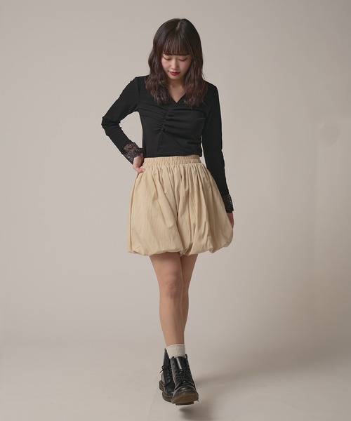 スカート OUTERSUNSETswitching balloon skirt ànuke online store（アンヌーク） / Nylon Balloon SkirtNylon