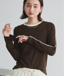 パイピング リンガー ロングTシャツ