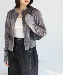 【NOGLE/ノグル】シアーベロアカーディガン