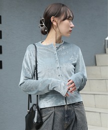 【NOGLE/ノグル】シアーベロアカーディガン