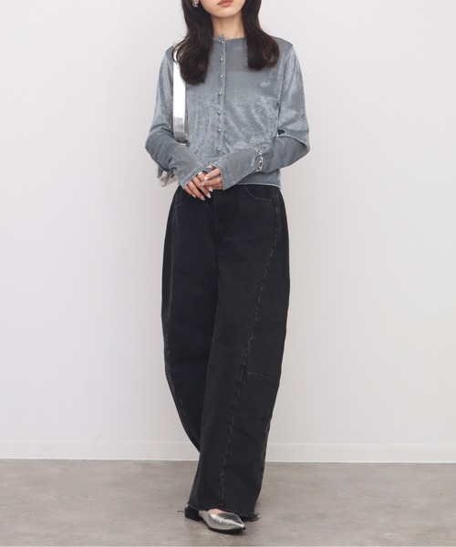 セール】【NOGLE/ノグル】シアーベロアカーディガン（カーディガン