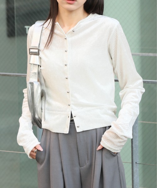 NOGLE/ノグル】シアーベロアカーディガン（カーディガン/ボレロ