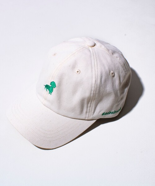 GLOSTER（グロスター）の「【GLOSTER/グロスター】DOG&CAT シルエット刺繍 カラーキャップ CAP（キャップ・メンズ・ブラック/ネイビー/サーモンピンク/キナリ・FREE）」の2枚目の写真