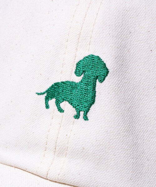 GLOSTER（グロスター）の「【GLOSTER/グロスター】DOG&CAT シルエット刺繍 カラーキャップ CAP（キャップ・メンズ・ブラック/ネイビー/サーモンピンク/キナリ・FREE）」の7枚目の写真
