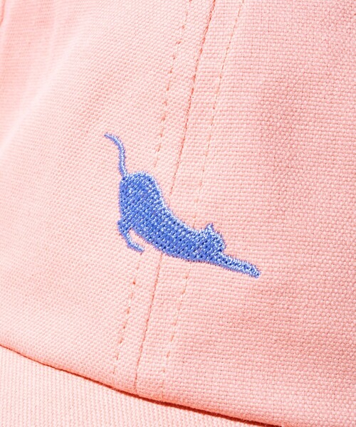 GLOSTER（グロスター）の「【GLOSTER/グロスター】DOG&CAT シルエット刺繍 カラーキャップ CAP（キャップ・メンズ・ブラック/ネイビー/サーモンピンク/キナリ・FREE）」の5枚目の写真