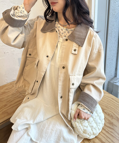 w closet アウター　フリーサイズ　ベージュ w closet 「w closet」 ブルゾン FREE ベージュ レディース