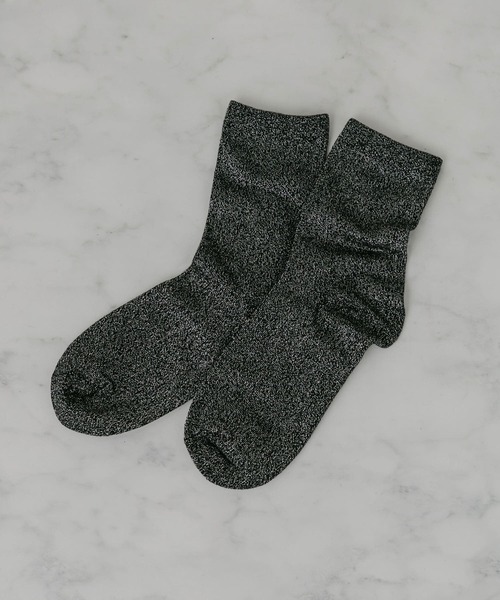 SMELLY（スメリー）の「ラメカラーソックス（ソックス/靴下・レディース・ベージュ/ブルー/ブラック・22/25（85-100））」の2枚目の写真