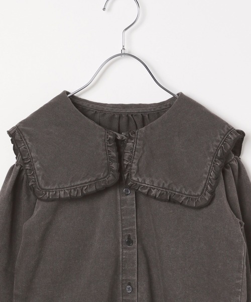 LEPSIM(レプシィム)の「【KIDS】フリル襟デニムブラウス 283660(シャツ/ブラウス・キッズ・ブルー/ブラック・120/140)」の4枚目の写真