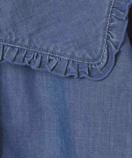 LEPSIM(レプシィム)の「【KIDS】フリル襟デニムブラウス 283660(シャツ/ブラウス・キッズ・ブルー/ブラック・120/140)」の10枚目の写真